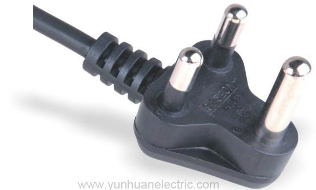 South Africa Power Plug Electrical Cord Sets Cable 4