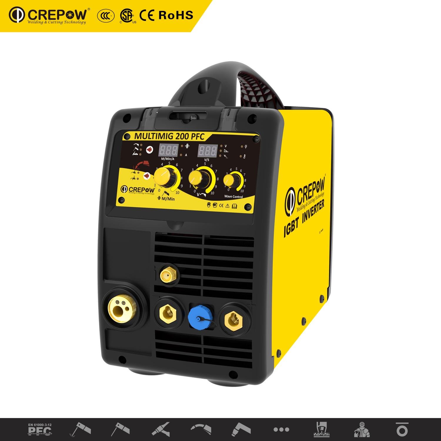 Crepow MULTIMIG200 PFC Inverter Multi Function MIG/STICK/LIFT TIG with PFC 3