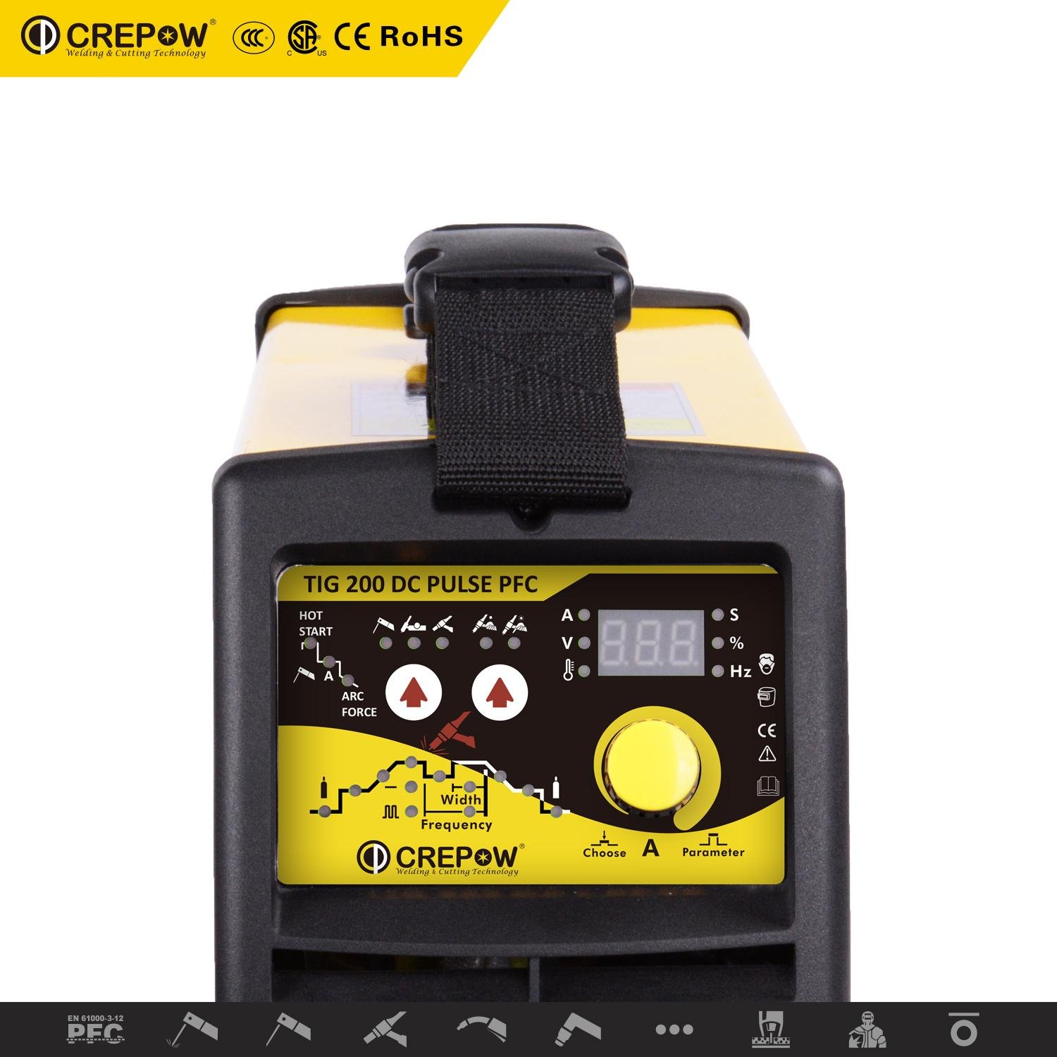  Crepow Inverter TIG200 DC PULSED PFC with DC TIG & MMA 4