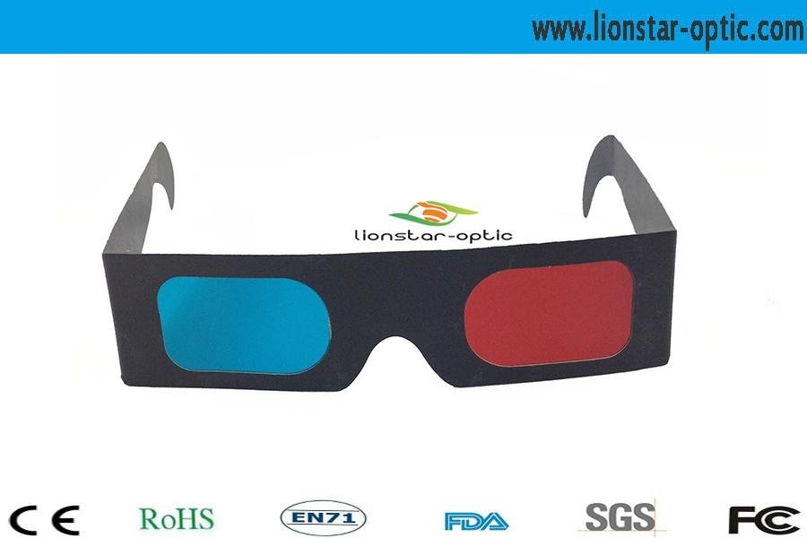 Most popular sell Paper Red cyan 3d glasses with durable cardboard frame 3