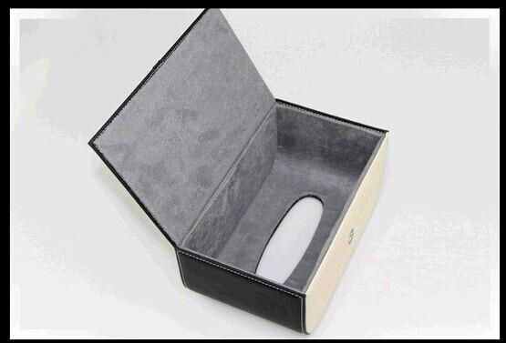 Leather automotive tissue box with car brand logo 4