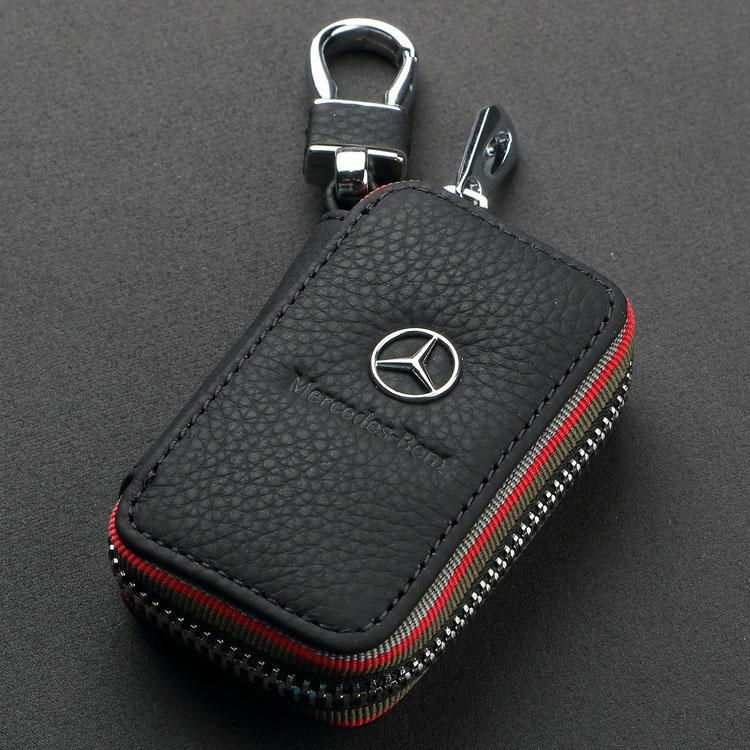 Embossing leather car key case 5