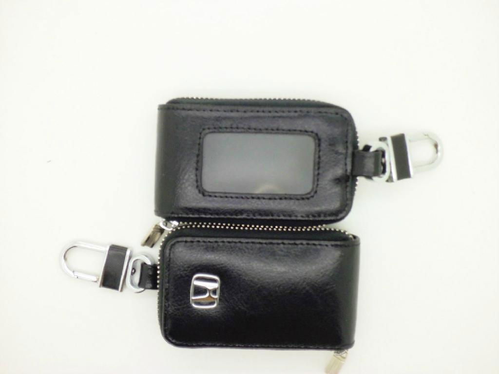 Embossing leather car key case 3
