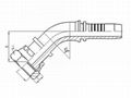 PIPE FITTING HOSE ADAPTER HYDRAULPIPE FITTINGIC FITTING 45° ORFS FEMALE FLAT SEA 2