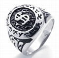 316 Stainless Steel Ring, Dollar Sign