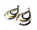 Three Circles 316 Stainless Steel Earrings in Three Gold Finishes 1