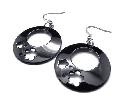 Stainless Steel Jewelry | 316 Stainless Steel Drop Earrings in Black
