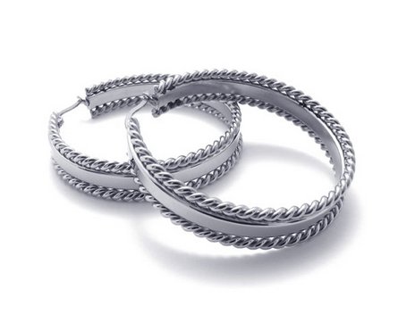 316 Stainless Steel Woven Earrings, 316 stainless steel jewelry