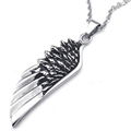 Stainless Steel Feather Pendant,