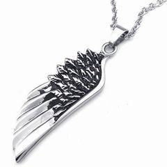 Stainless Steel Feather Pendant, Titanium Pendant, 316 Pendant