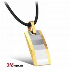 Gold Tungsten Necklace, Tungsten Pendants, Tungsten Jewelry