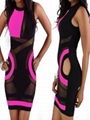 Colorful Design Adult Mini Women Bandage Bodycon Dress 1