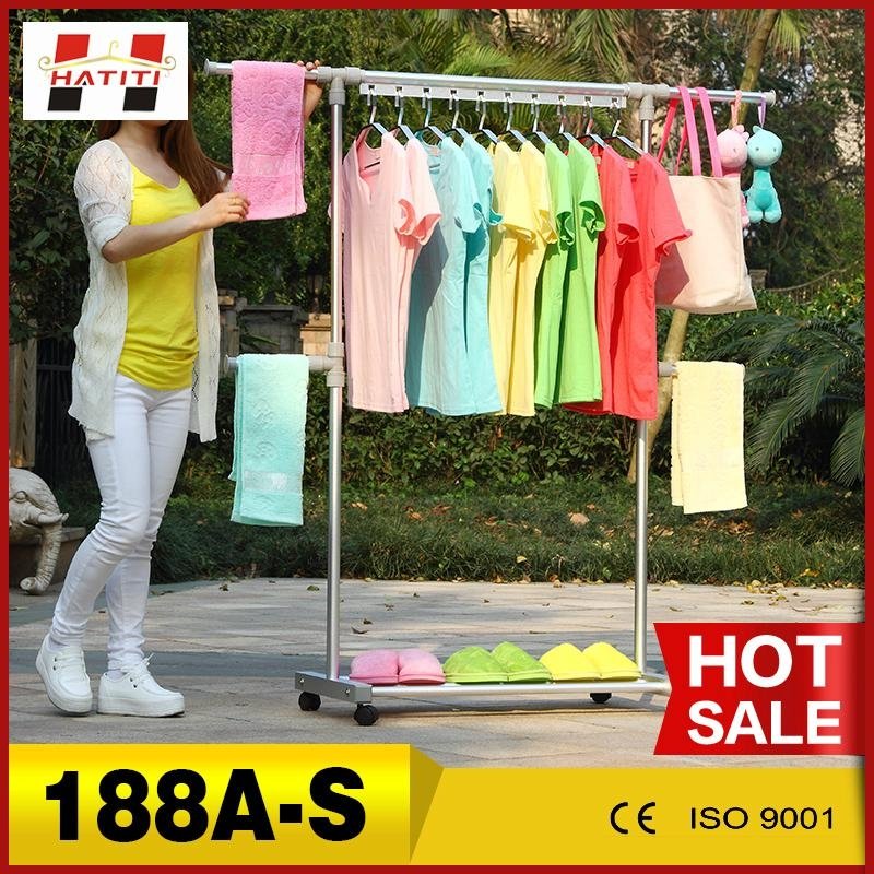 188A-S hot sale daily essential aluminum clothes hanger stand  5
