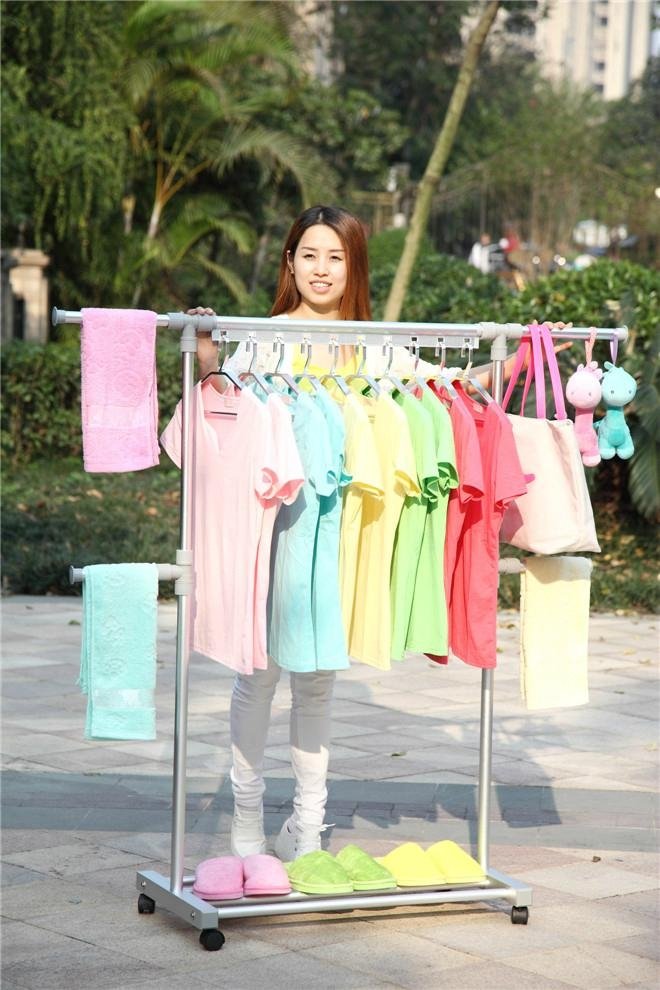 easy-to-use folding clothes hanger stand with cheap price 2