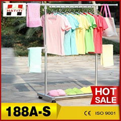 extendable folding single-pole personalized indoor clothing laundry rack