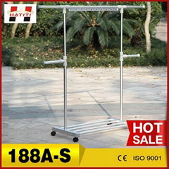 adjustable folding environmental portable clothes rack for garment