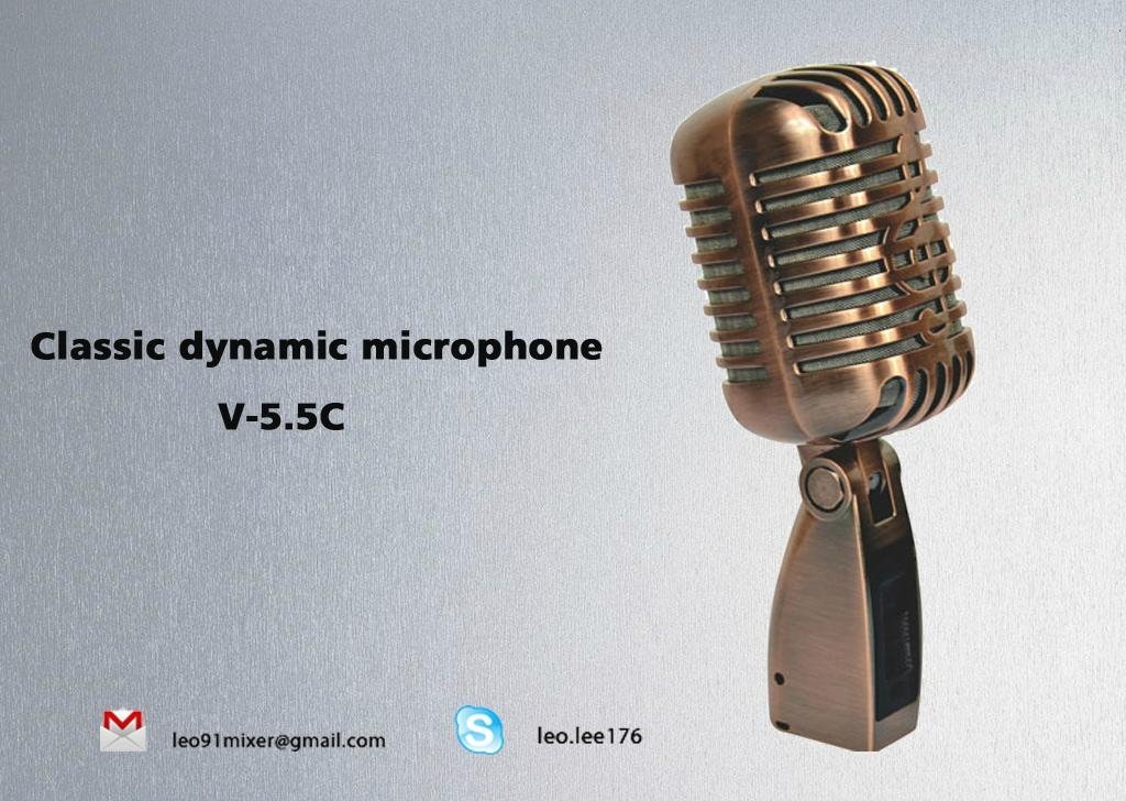 on stage vintage mic, classic style microphone