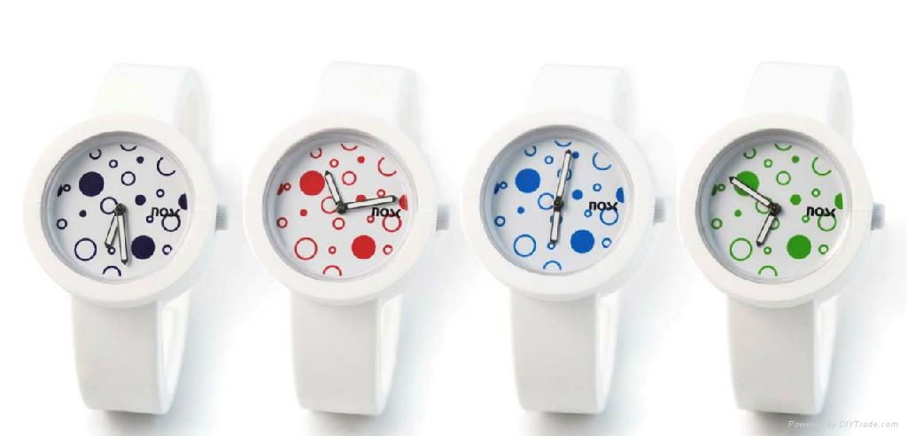 Silicone Watch Japanese Movement  3/5ATM Waterproof  Eco-friendly Silicone  