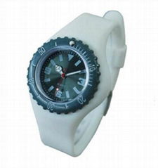 Silicone Watch Japanese Movement  3/5ATM Waterproof  Eco-friendly Silicone  