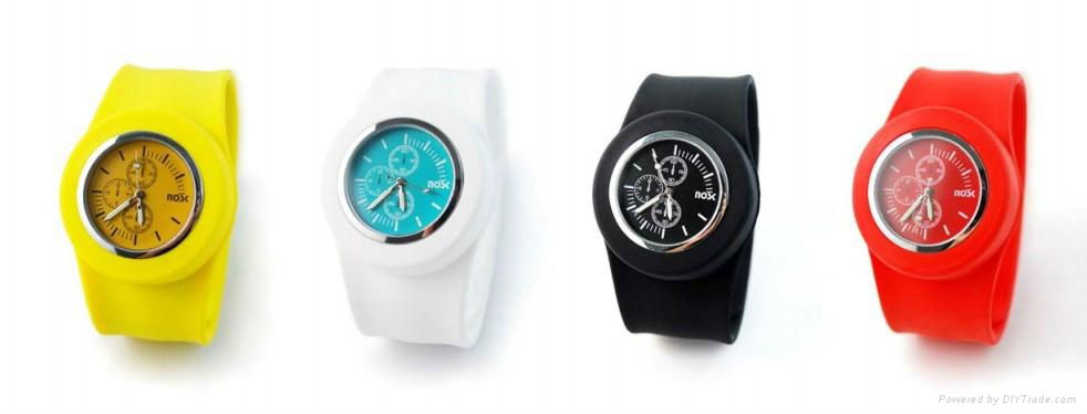 Silicone Watch Japanese Movement  3/5ATM Waterproof  Eco-friendly Silicone   4