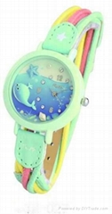 Polymer clay children Watch ,Japanese Movement  3/5ATM