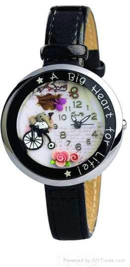 Polymer clay children Watch ,Japanese Movement  3/5ATM 2