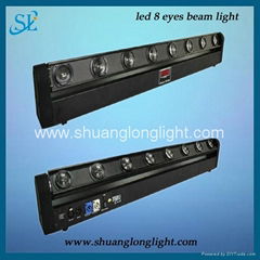 LED 8 eye beam light with color leds