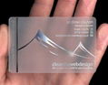customised transparent clear and transparent frosted cards