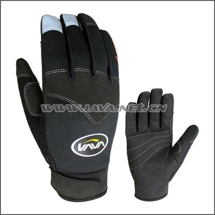 HIGH VIS Reflective Mechanic Gloves (Black) 3