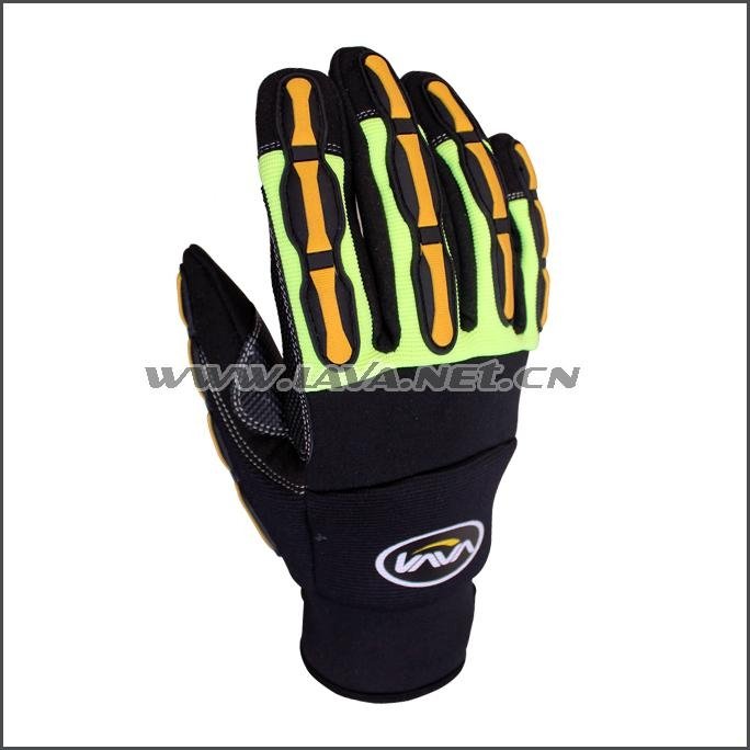TPR Rubber Finger Protection Mechanics Gloves 2