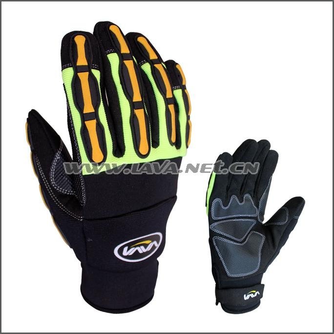 TPR Rubber Finger Protection Mechanics Gloves 3
