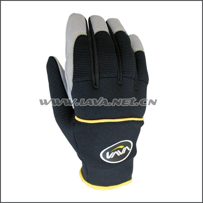 Soft synthetic leather mechanic work glove 