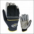 Soft synthetic leather mechanic work glove  3