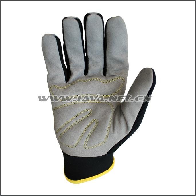 Soft synthetic leather mechanic work glove  2
