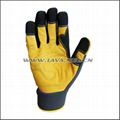 Superior Goatskin Leather Work Anti Knock Gloves