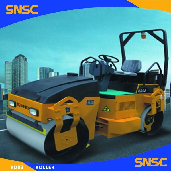 3 ton Double Steel Road Roller  Mini Roller