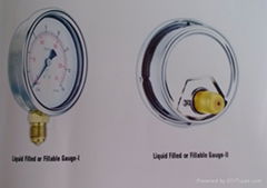 Liquid Filled or Fillable Gauge ( Brass internal)