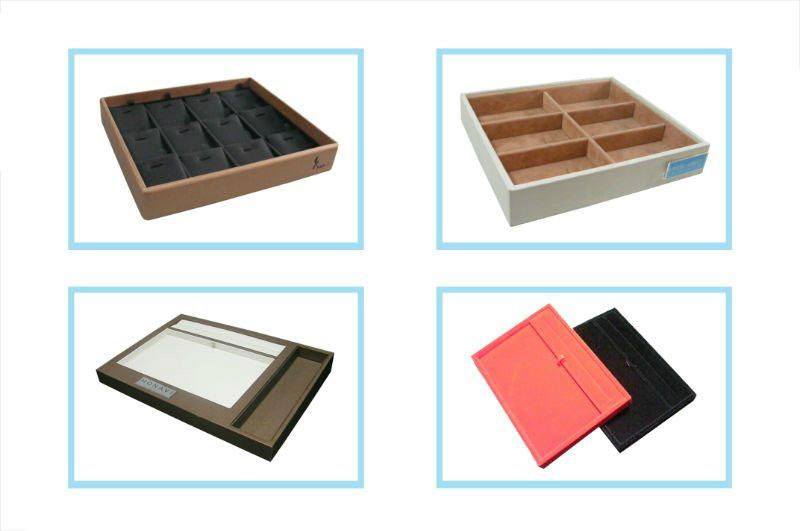 Wholesale factory price wooden leatherette jewelry display for multiple jewelry  5