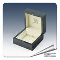 Wholesale factory painted wooden jewelry ring box accept OEM and print logo 3