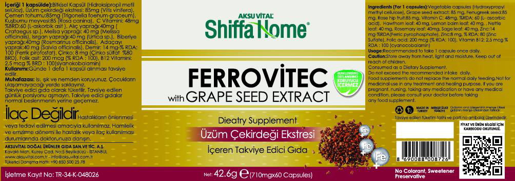 Grape Seed Oil Ferrovitec Health Food Supplement 2
