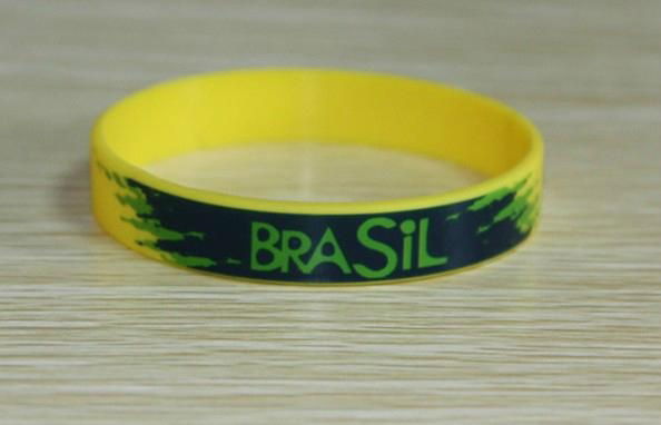 OEM Multicolor Debossed Silicone Bracelet with Special Customer's Logo  5