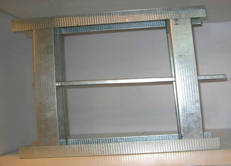 Galvanized steel framing for drywall partition