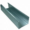 Galvanized steel framing for drywall partition