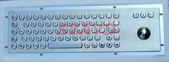 IP65 Water Proof Industrial Metal Keyboard with Trackball and Function keys 