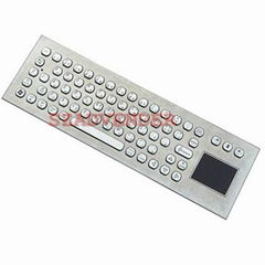 IP65 Vandal Proof Panel Mount Illuminated Metal Keyboard  with Touchpad         