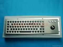Customizable Design Stainless Steel  Metallic Keyboard  with Track Ball