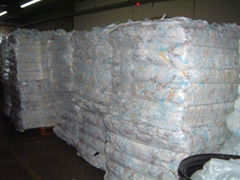 Baby diapers in bales