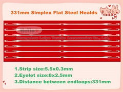 opend C type flat steel heald wire for weaving loom