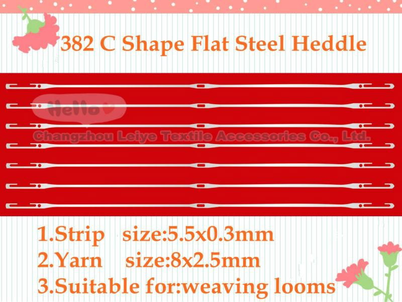 opend C type flat steel heald wire for weaving loom 5