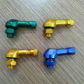 Metal clamp-in tire valves for motorcycle